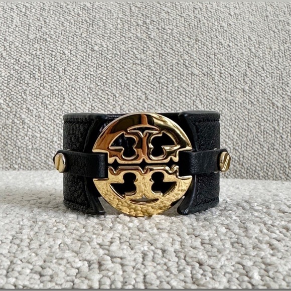 Tory Burch Reva Leather Cuff Bracelet; Fashionable! Lowered! - Picture 1 of 5